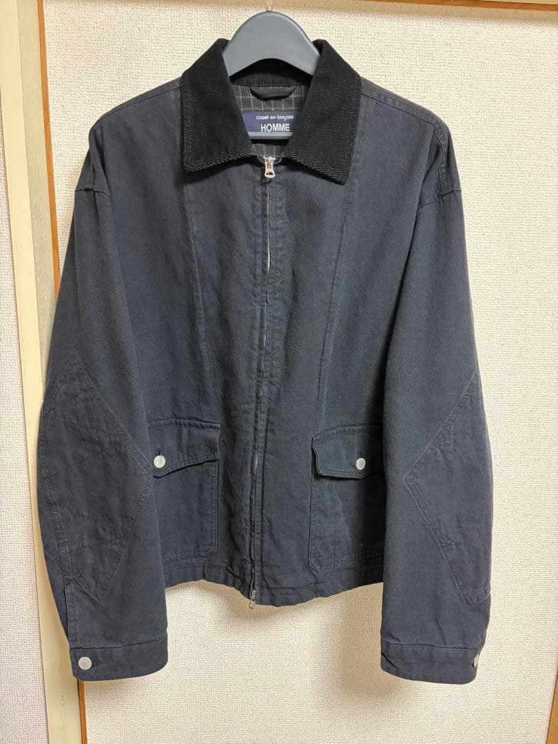 コムデギャルソンオム 綿オックス 製品加工ブルゾン 正規品 COMME des GARCONS HOMME [ コムデギャルソン オム] 2024AW 2nd