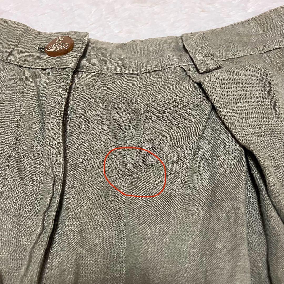 新品】 ヴィヴィアンウエストウッド リネン混 サルエルパンツ オーブ釦