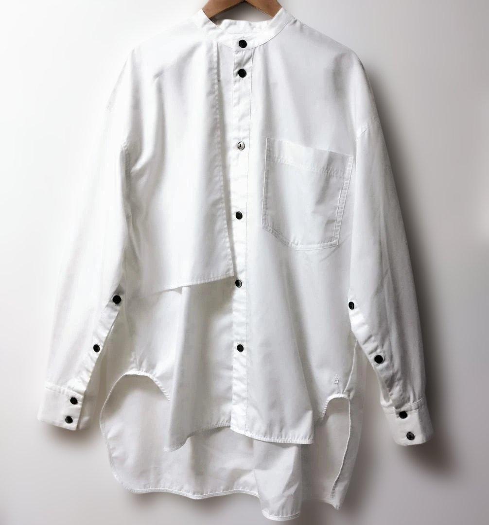 美品 nagonstans 23SS T/Cブロード All-round シャツ nagonstans(ナゴンスタンス)｜T/Cブロード All-round SH/シャツ/Salt