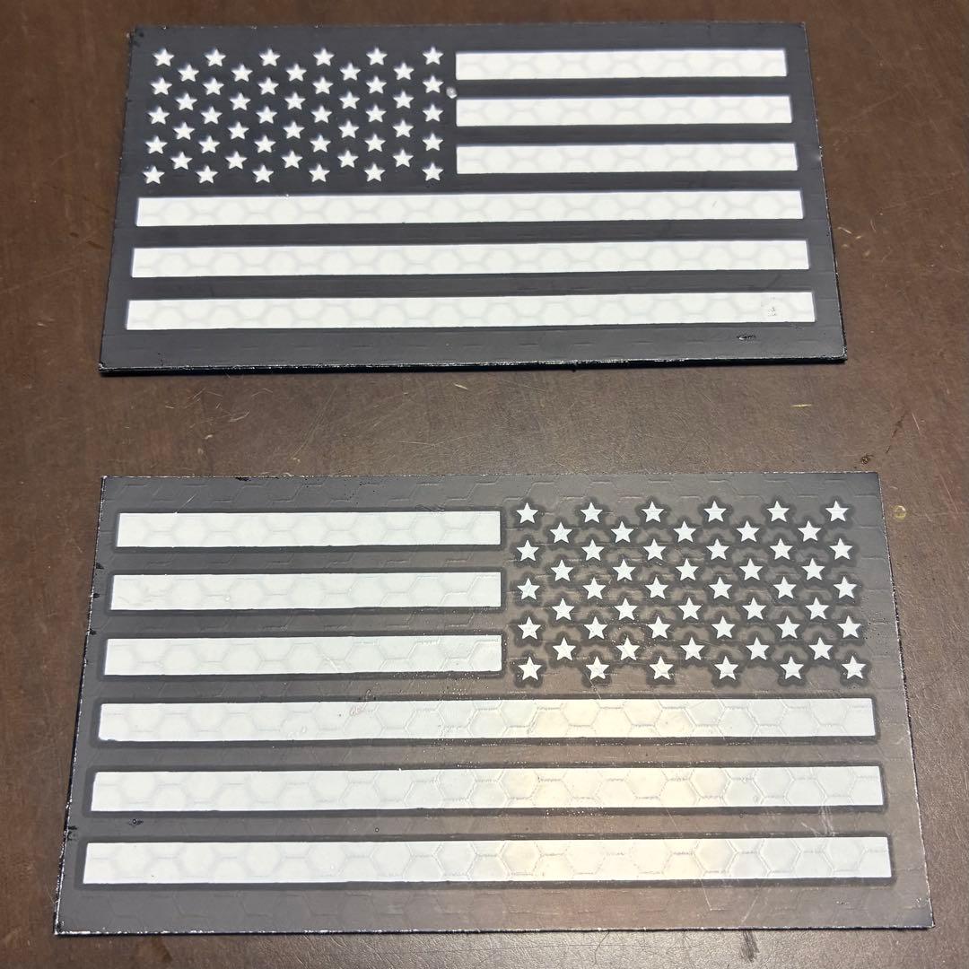 USフラッグIRパッチ 星条旗 白 - メルカリ