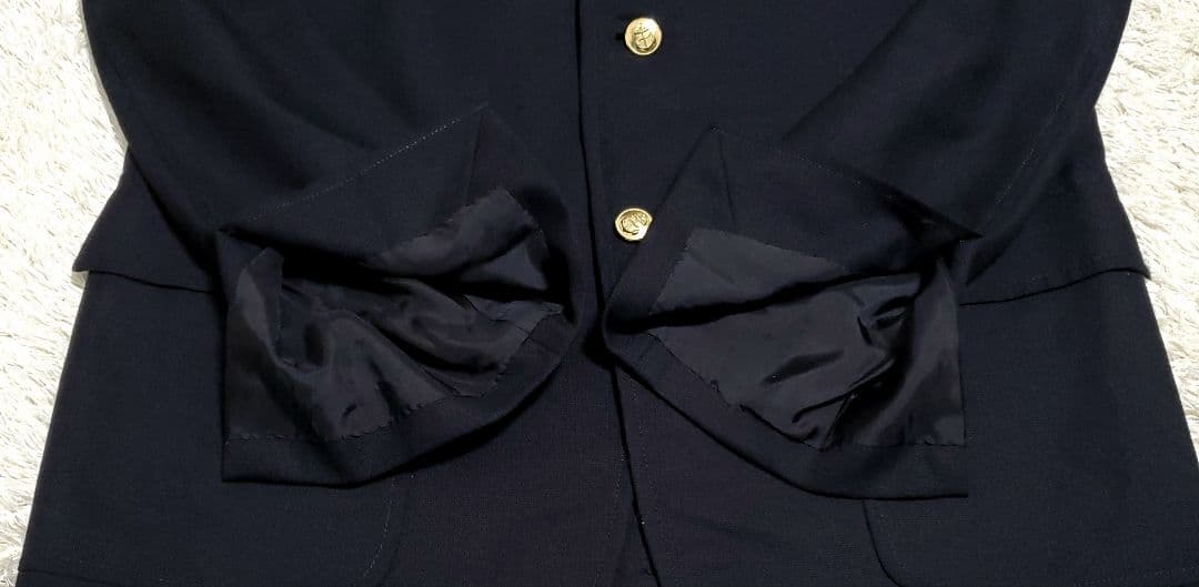 美品✨BEAMS+ 紺ブレ 金ボタン シルク×モヘヤ×ウール 3B 36