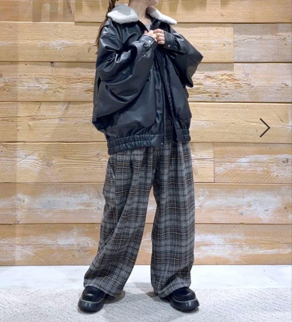 ニコアンド フェイクレザー2WAYアソートブルゾン ブラック - メルカリ