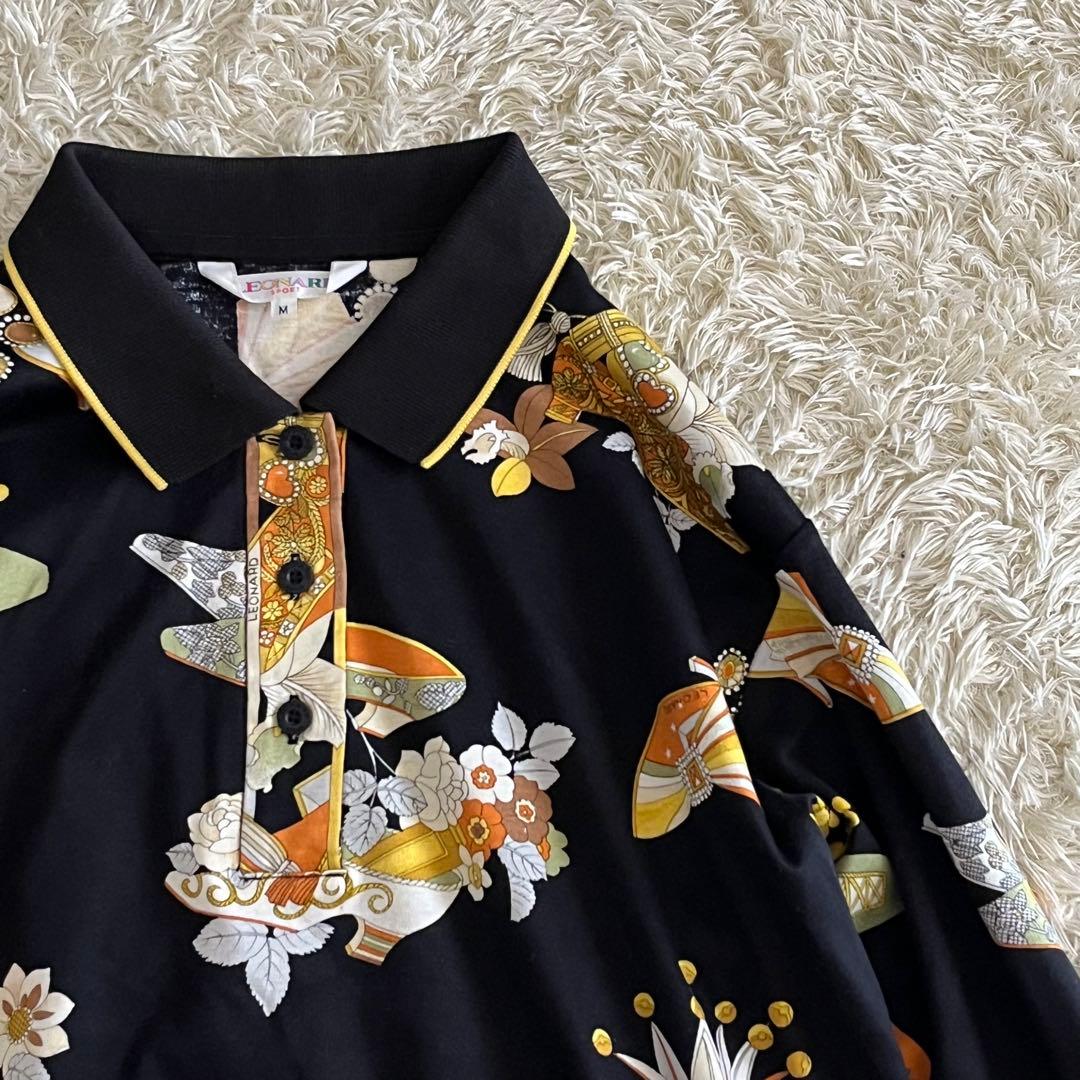 LEONARD SPORT ポロシャツ 長袖 花柄 パンプス柄 靴 - メルカリ