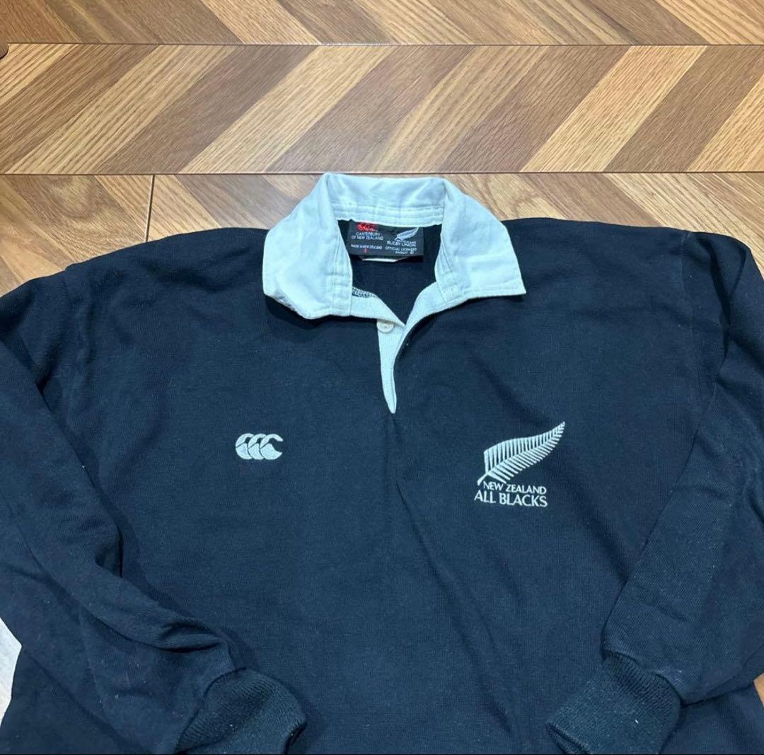 90s CANTERBURY ラガーシャツ ニュージーランド製 オールブラックス