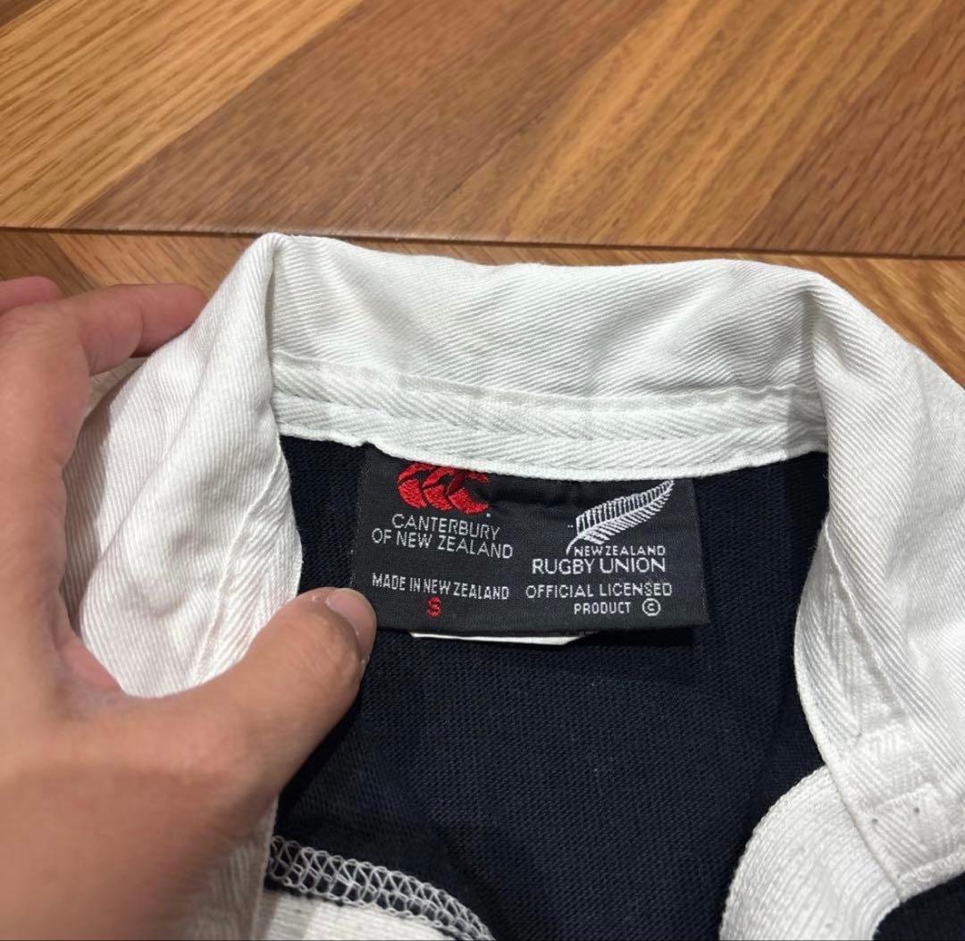 90s CANTERBURY ラガーシャツ ニュージーランド製 オールブラックス