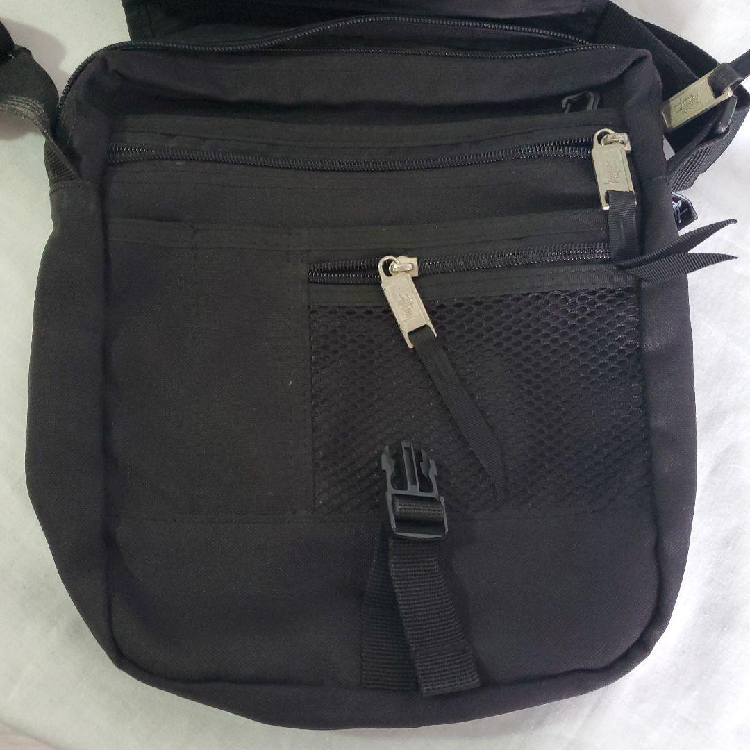 90s STUSSY ステューシー ショルダーバッグ ヴィンテージ 黒 ロゴ