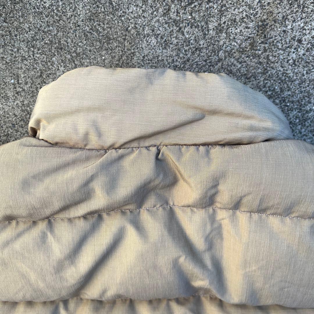 70s 縦型ポケット USA製 L.L.Bean ダウンベスト ベージュ筆記体
