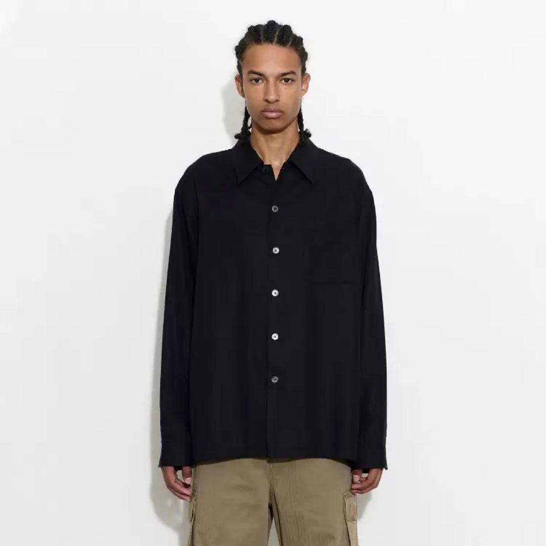 our legacy ブラック Borrowed shirt Our Legacy - Borrowed Shirt Black Nylon Ripstop