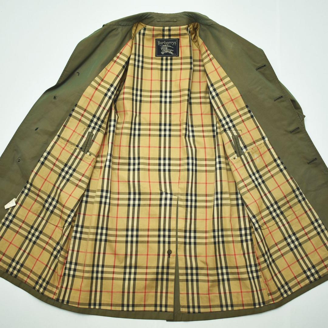 ノバチェック柄】60s70s バーバリー ステンカラーコート 玉虫色 メンズ