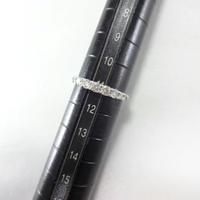 【美品】0.50ct　ダイヤモンド　ハーフエタニティ　リング　プラチナ
