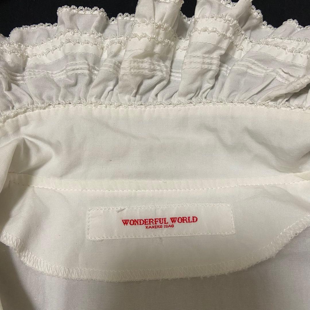 ワンダフルワールド カネコイサオ フリルたっぷりオーバーブラウス