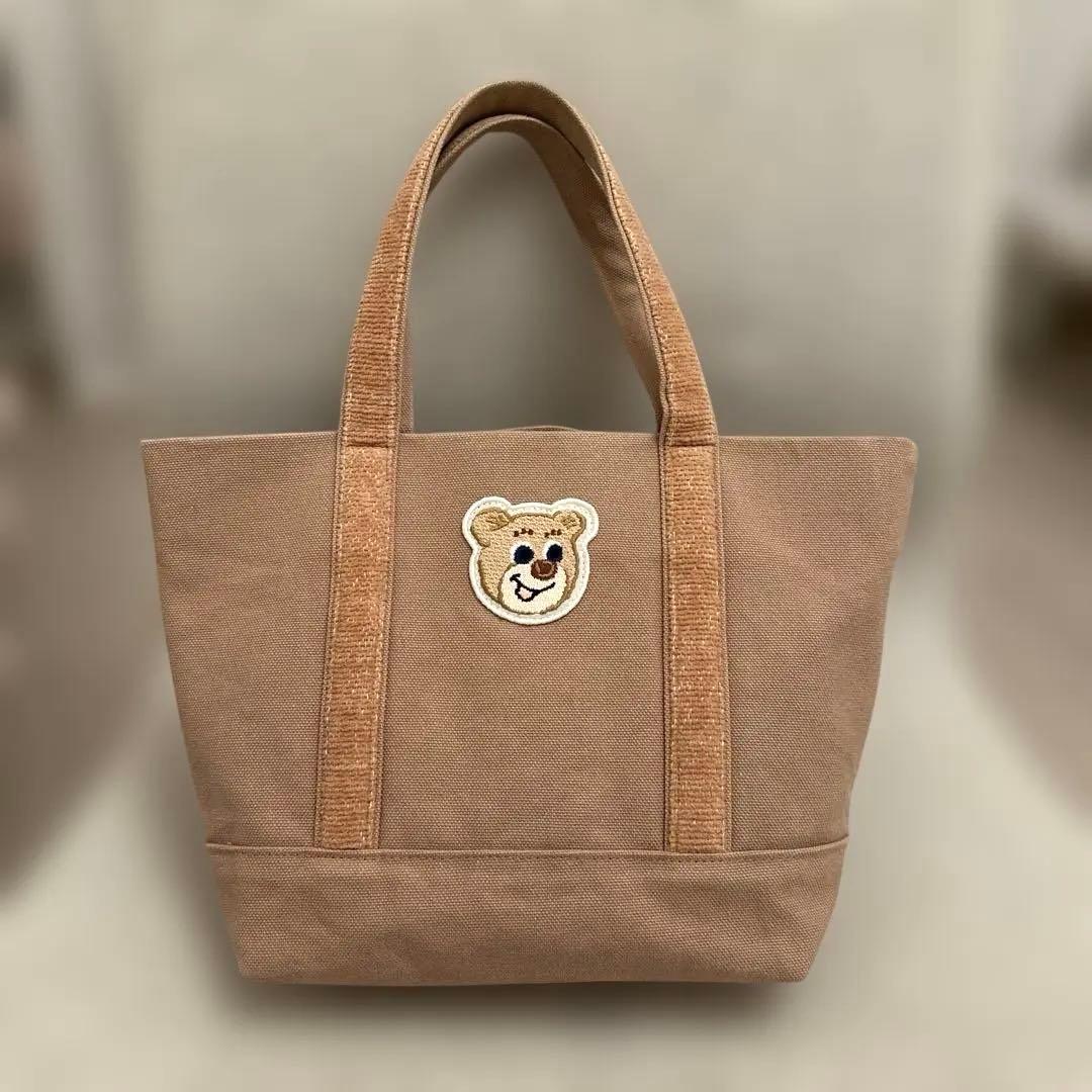 FEILER フェイラー オールドテディ ワッペントートバッグ L ベージュ