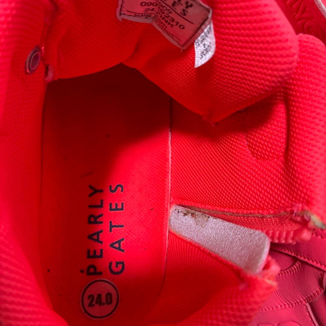 PEARLY GATES ピンク シューズ 24.0cm