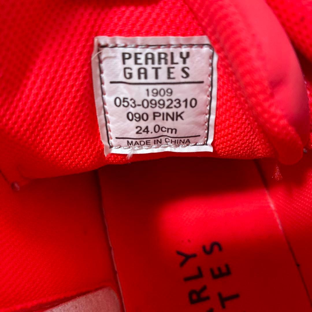 PEARLY GATES ピンク シューズ 24.0cm