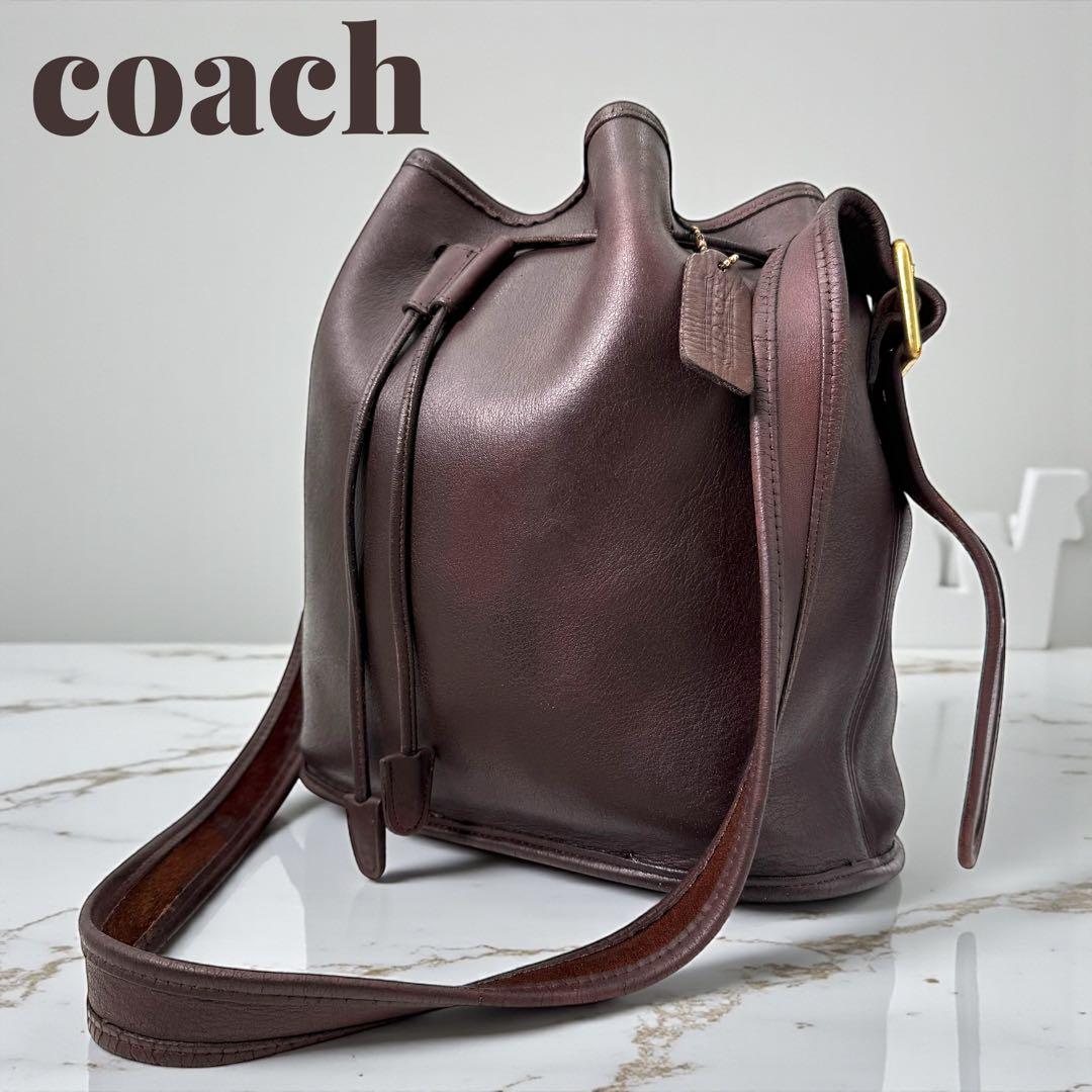 オールドコーチ coach バケツ型　ワンショルダー レザー 9952 USA製 COACH オールド コーチ バケツ型 レザー ショルダーバッグ 黒