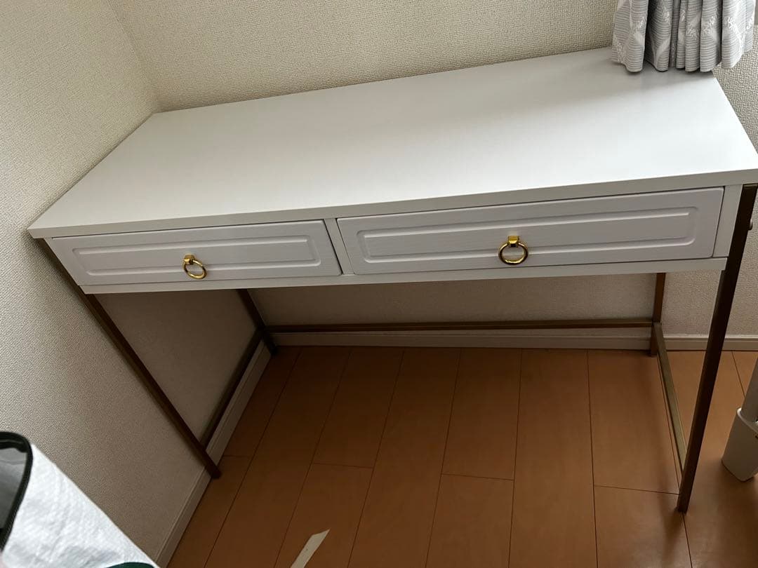 送料込み★幅98 コンソールデスク ゴールド脚 LOWYA コンソールデスク(幅98cm) 大人可愛いゴールド脚のデスク | 【公式