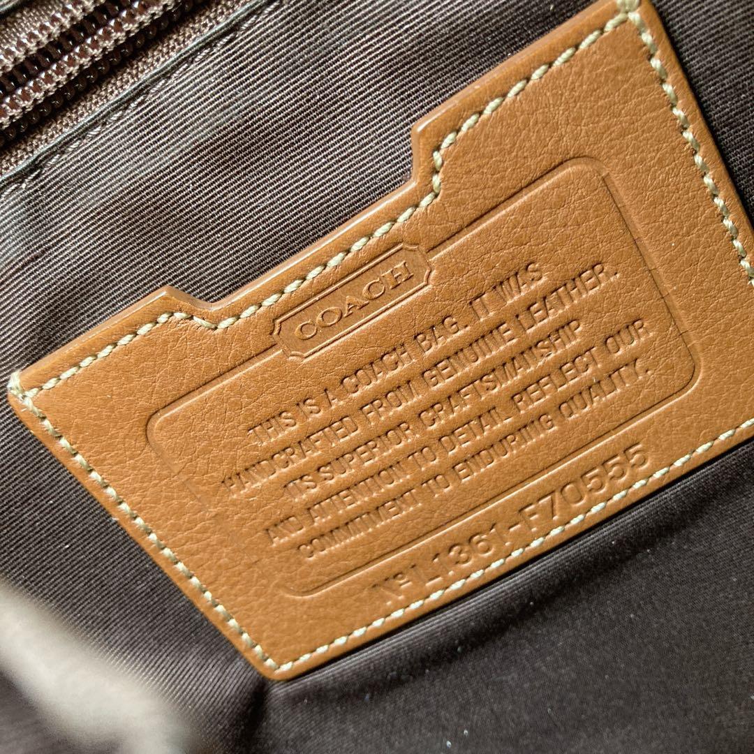 極美品 COACH フライトバッグ メッセンジャーバッグ 茶 ヘリテージ