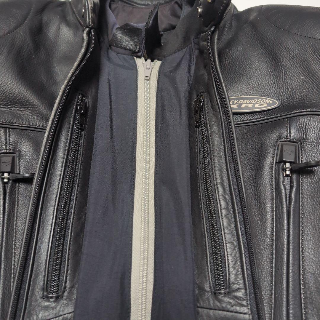 希少 美品 ハーレーダビッドソン FXRG レザージャケット M黒 HARLEY