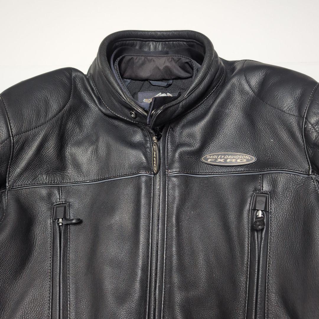 希少 美品 ハーレーダビッドソン FXRG レザージャケット M黒 HARLEY