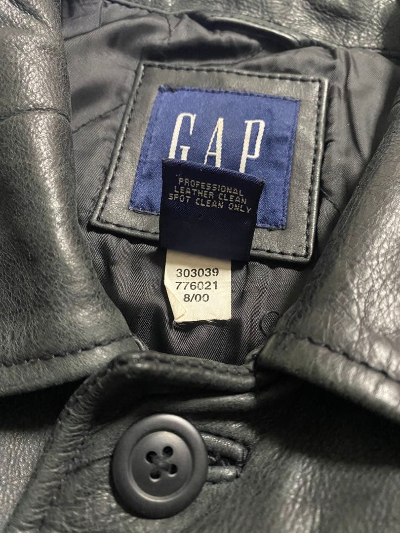 野村訓市氏着用 名作OLD GAP ブラックレザーカーコート Lサイズ - メルカリ