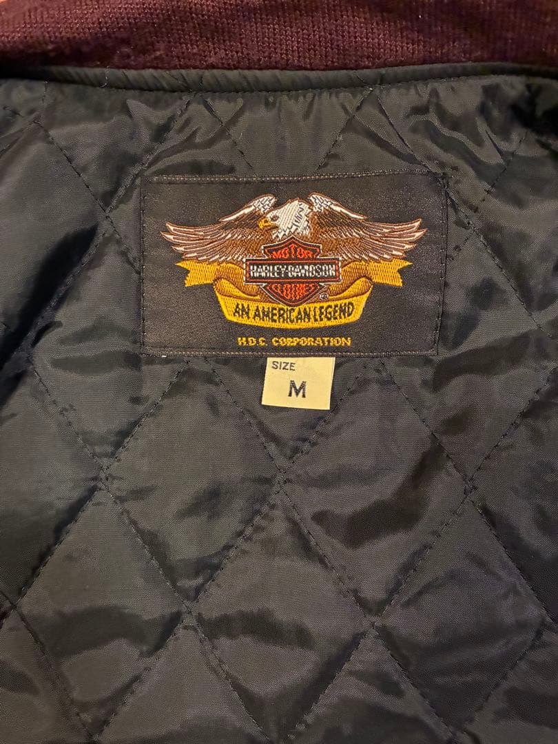 Harley-Davidson MA-1 ボルドー ヴィンテージ バックロゴ - メルカリ