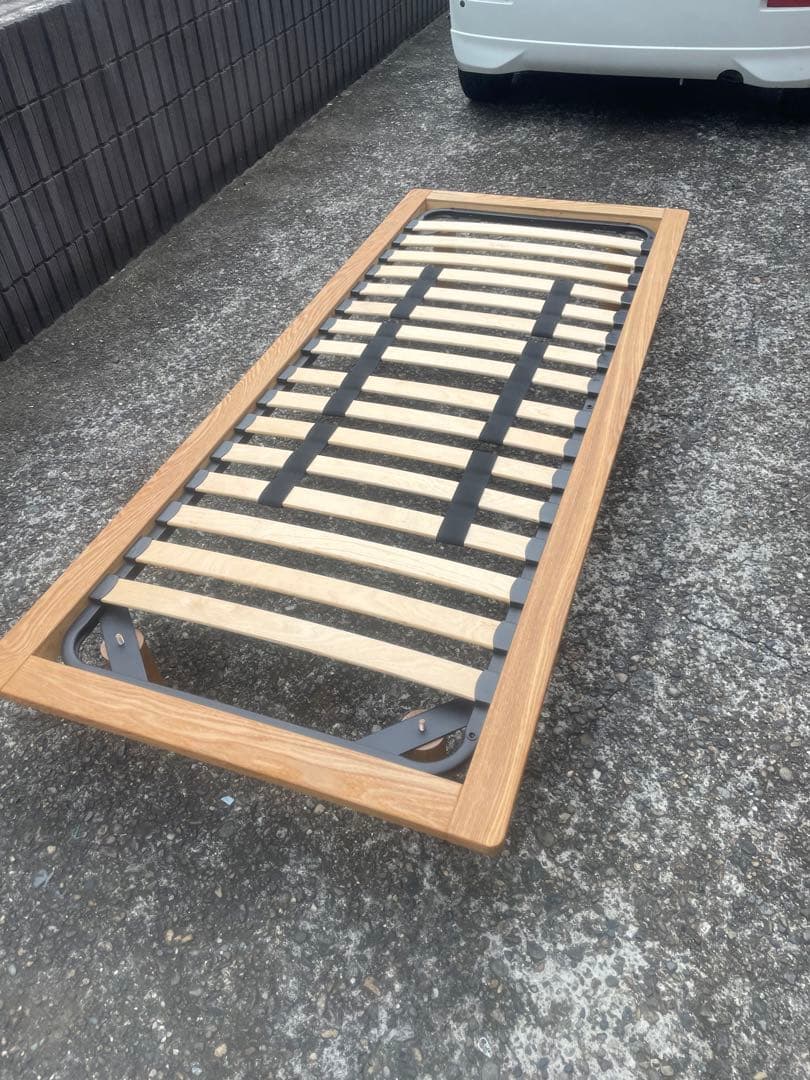 【引取限定】無印良品　スリムシングル　セミシングル　ベッド　フレーム　葛飾区 引取限定】無印良品 スリムシングル セミシングル ベッド フレーム