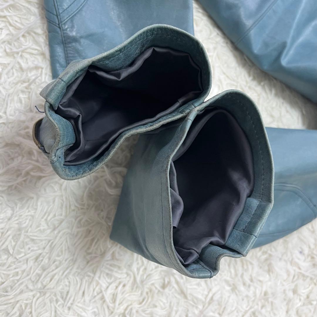 希少カラー✨DKNY 牛革レザージャケット ライダース シングル ライト