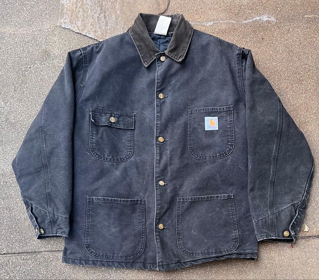 激レア 90s 星タグ CARHARTT チョアコート ブラック 42 裏キルト