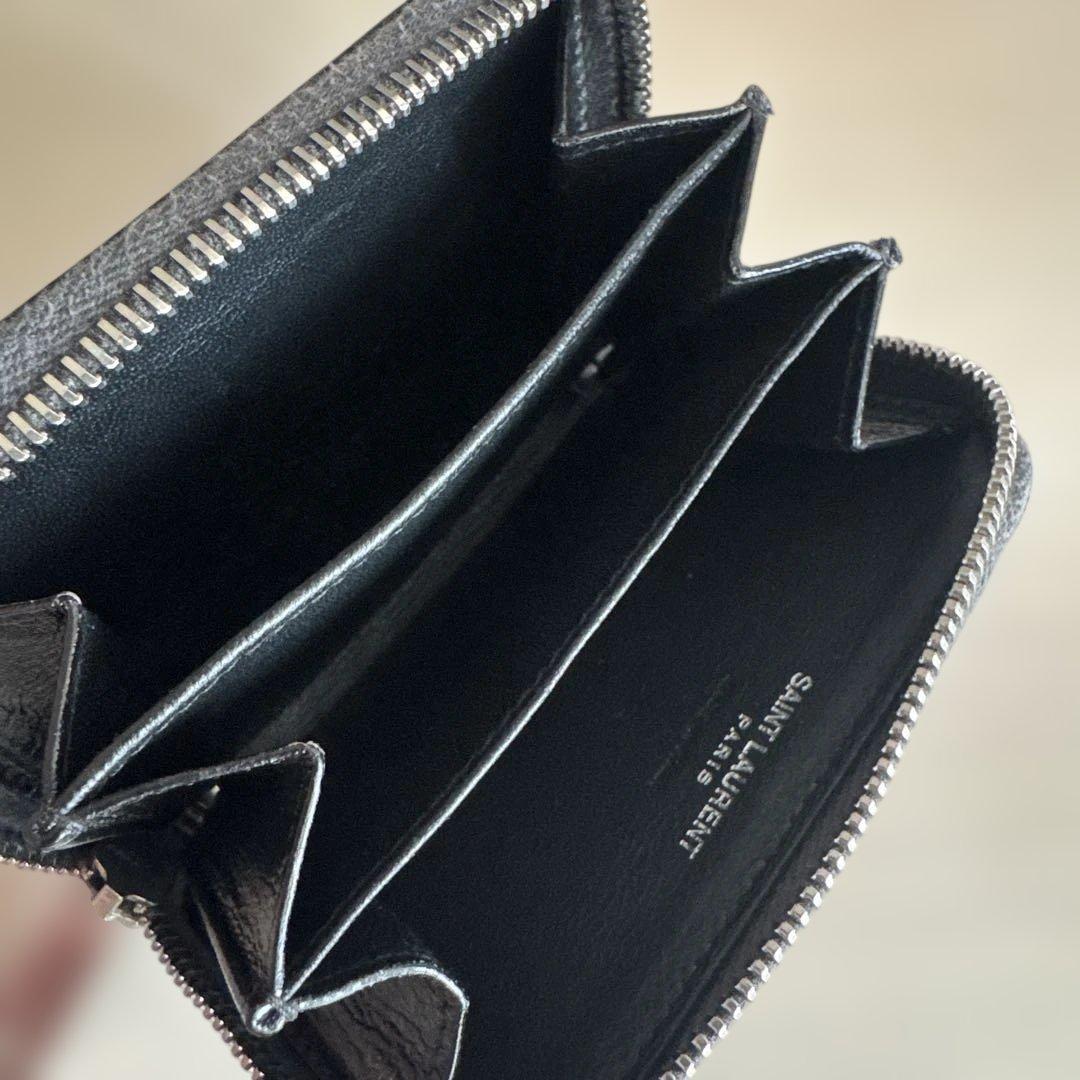 サンローラン コインケース キルティングブラックラウンド 財布 コイン