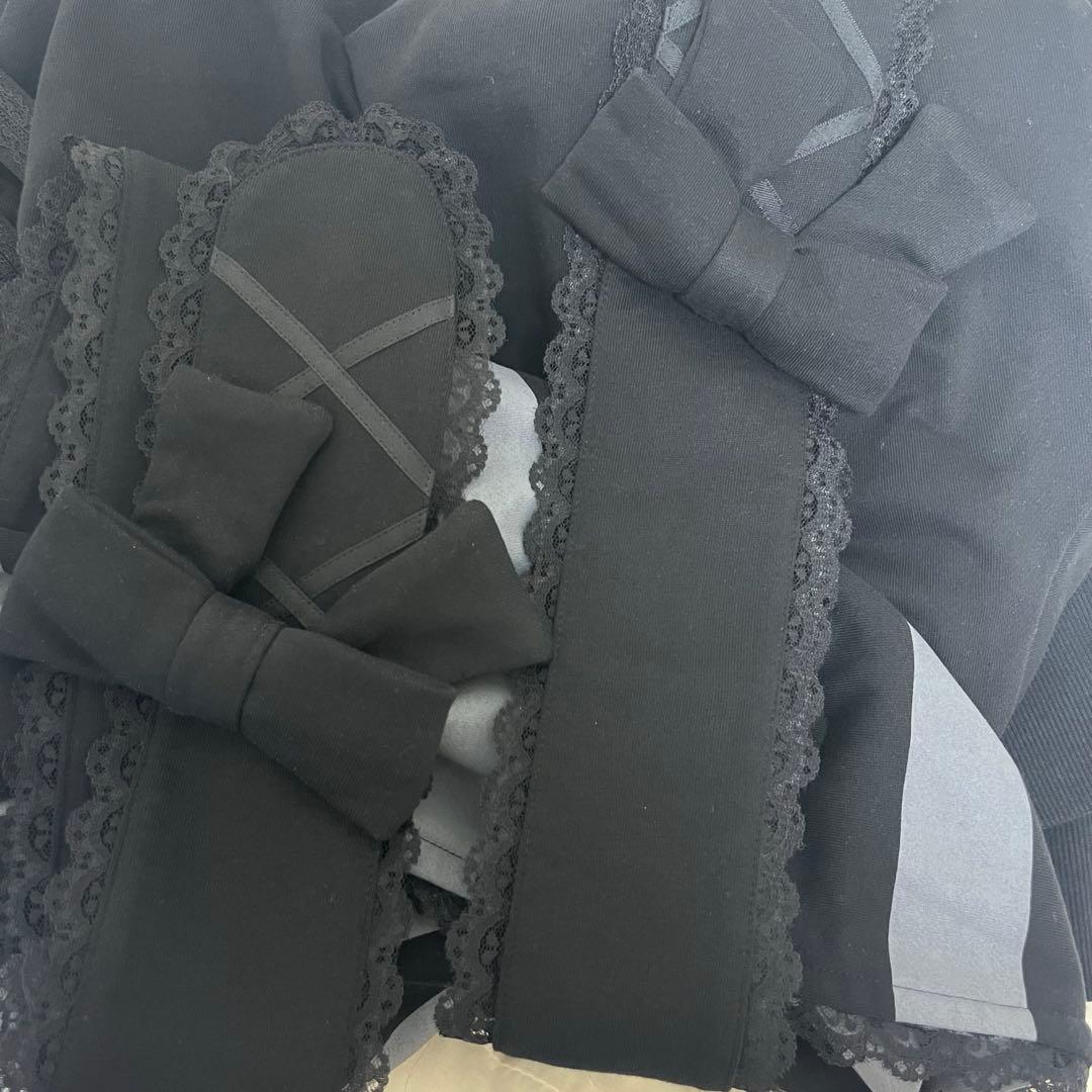 汎用うさぎパーカー DimMoire Black×Gray グルーミーコラボ - メルカリ