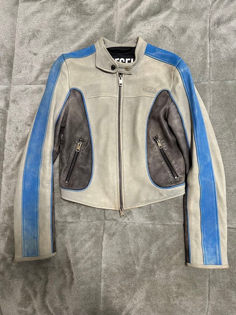 DIESEL 22AW レザー ジャケット レーシング y/project 短丈 L-ADAM レザージャケット｜マルチカラー｜メンズ｜DIESEL