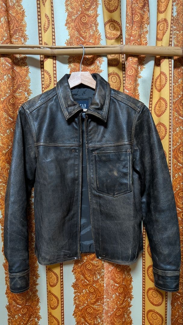 GAP レザージャケット　短丈　ヴィンテージ　牛革　S 184239997.jpg?cmsp_timestamp=