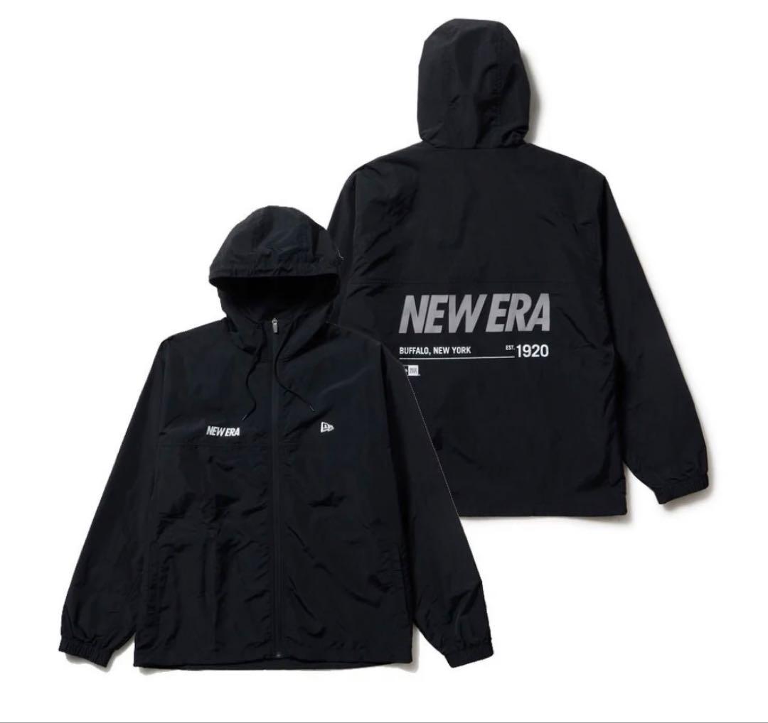 NEW ERA ブラック ナイロンジャケット メッシュ NEW ERA（ニューエラ）の「NEW ERA/ニューエラ ストレッチジャケット