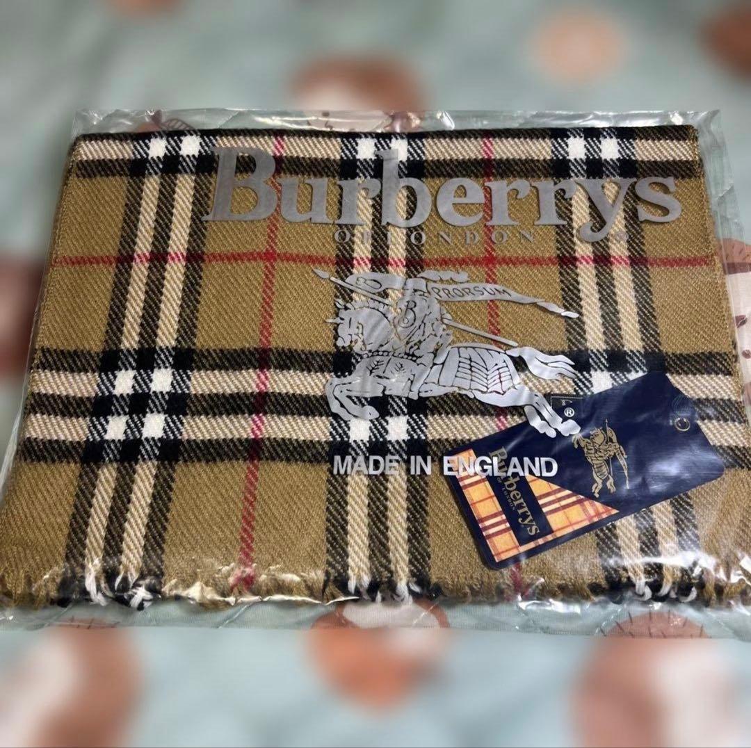 Burberrys チェック柄 マフラー 100%ラムウール 新品 在庫ラスト