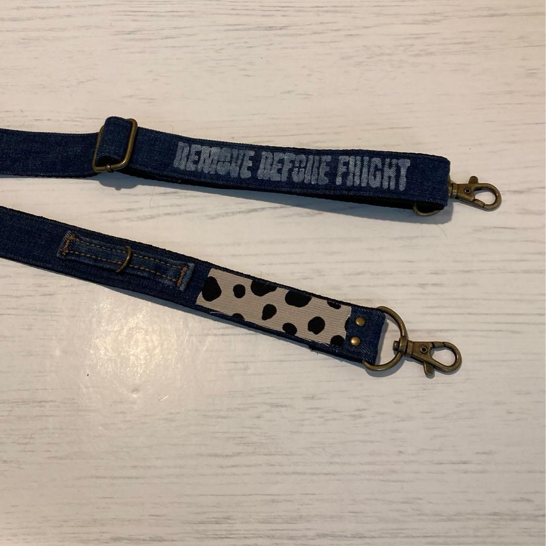 ハンドメイドバッグ デニムリメイクバッグ リメイクマフラー Hiroko様