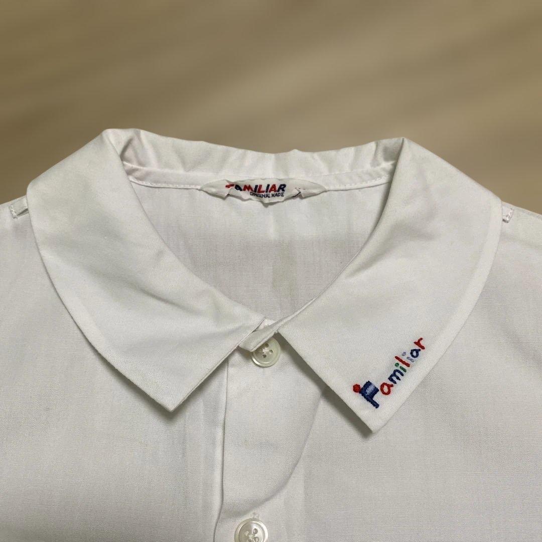 familiar ファミリア 長袖ブラウス キッズ110 ホワイト 刺繍 - メルカリ