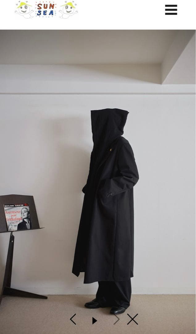 SUNSEA 24AW 30th 第七のストール ブラック - メルカリ