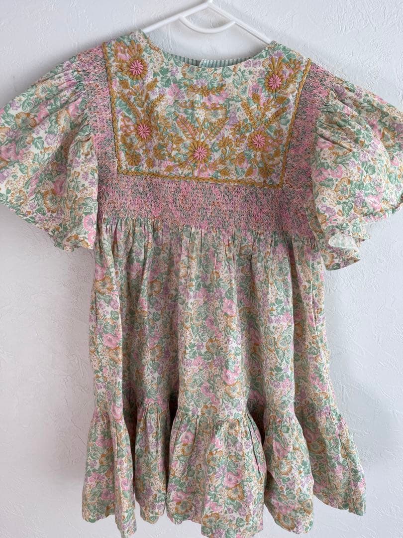 e*i様 bonjour diary ワンピース BONJOUR DIARY Dress pleated ivory taffetas 8y | RESONASON