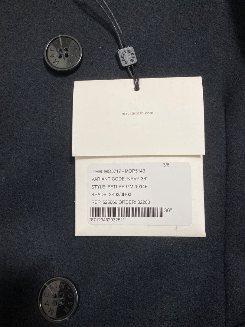 使用少 英国製MACKINTOSH FETLAR トレンチコート 36 ネイビー - メルカリ