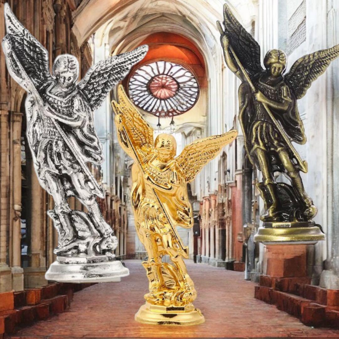 大天使ミカエル 像 3体 天使 キリスト教 エンジェル - メルカリ