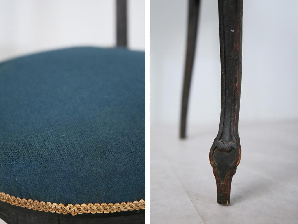 フランスアンティーク木製ナポレオンチェア/ダイニングイス椅子(90-66-2)