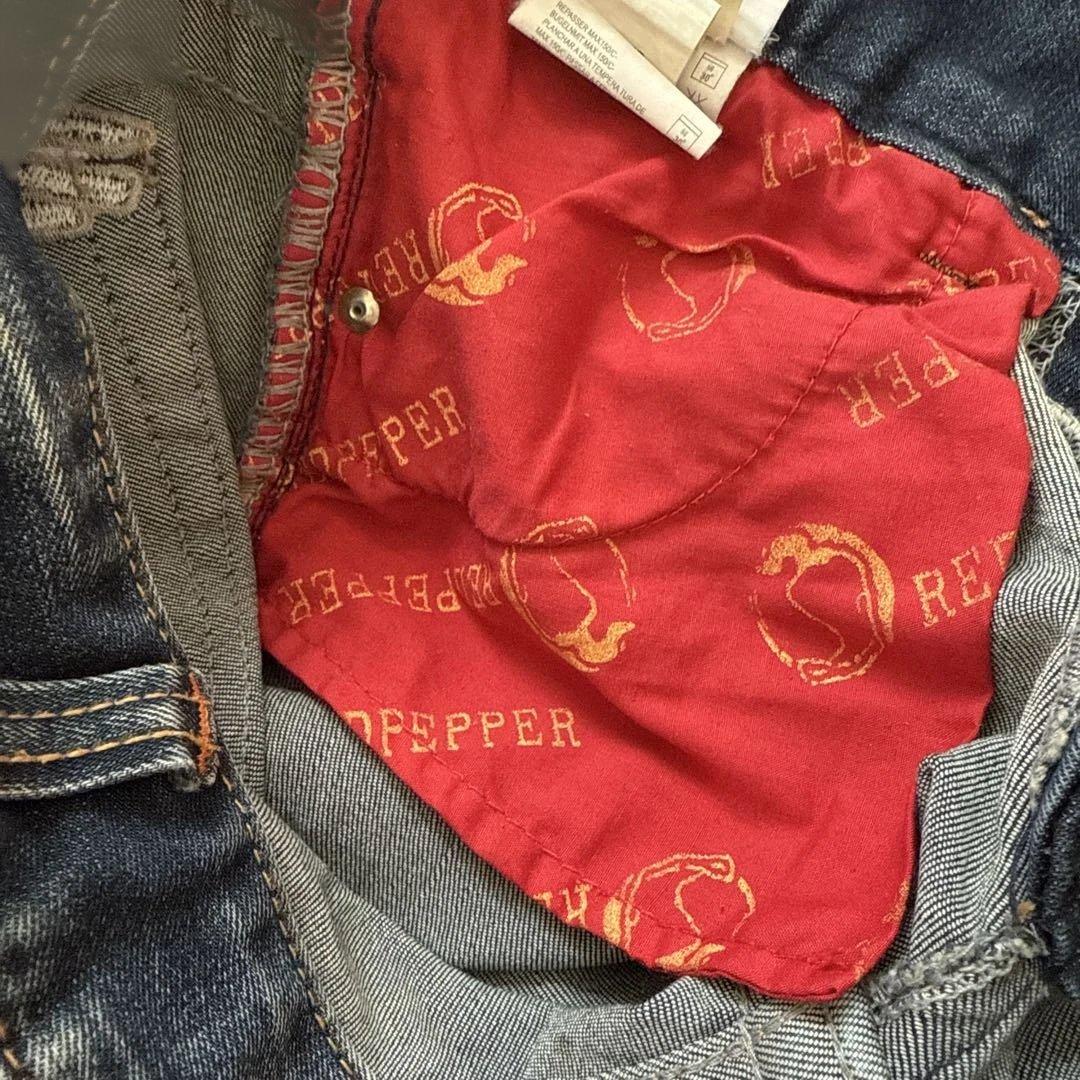 レア☆レッドペッパー エドハーディー デニム 25 刺繍 Y2K スカル