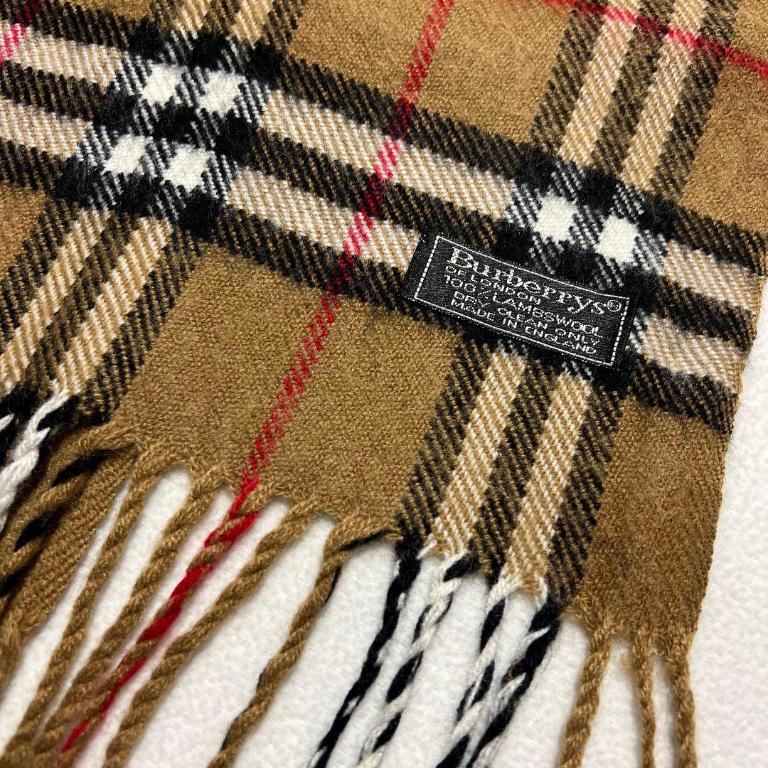 バーバリー Burberry ノバチェック マフラー 100%ラムウール - メルカリ