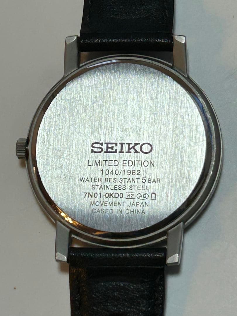 pizza様専用 SEIKO シャリオ 黒文字盤 スティーブ・ジョブズ復刻版