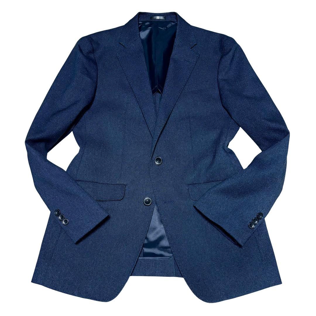 美品 SUIT SELECT スーツセレクト 3ピース スーツ ネイビー 4S - メルカリ