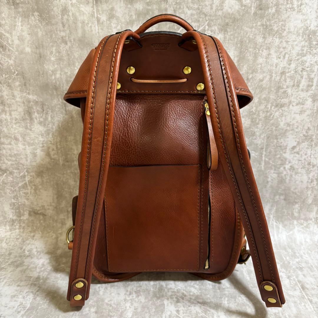 H19 HERZ ヘルツ オールレザー リュック ブラウン ベルト 松本潤 良品