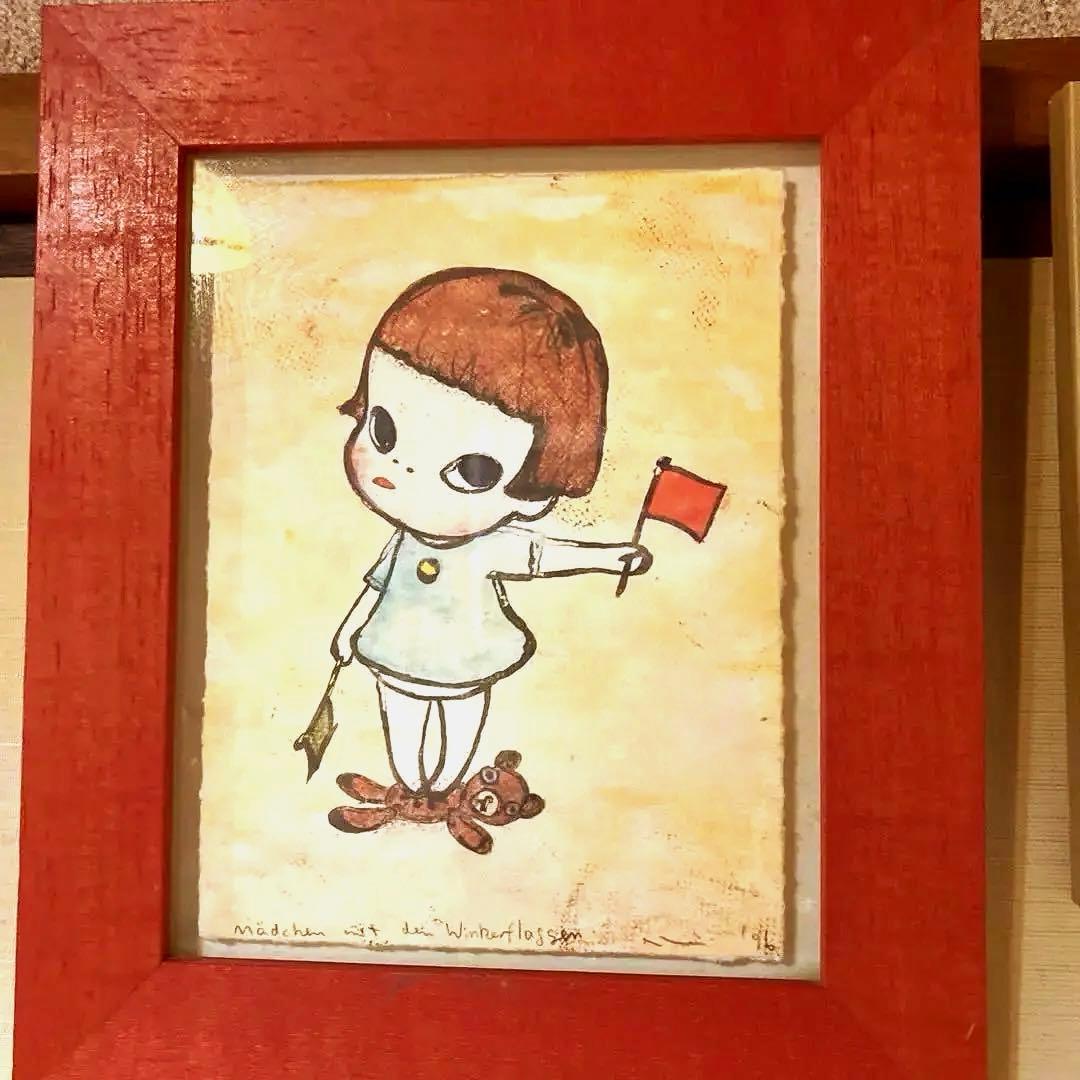 奈良美智　手旗信号少女　額入　特別額装版 美品】奈良美智 『手旗少女』額入りポスター 現代アート - メルカリ