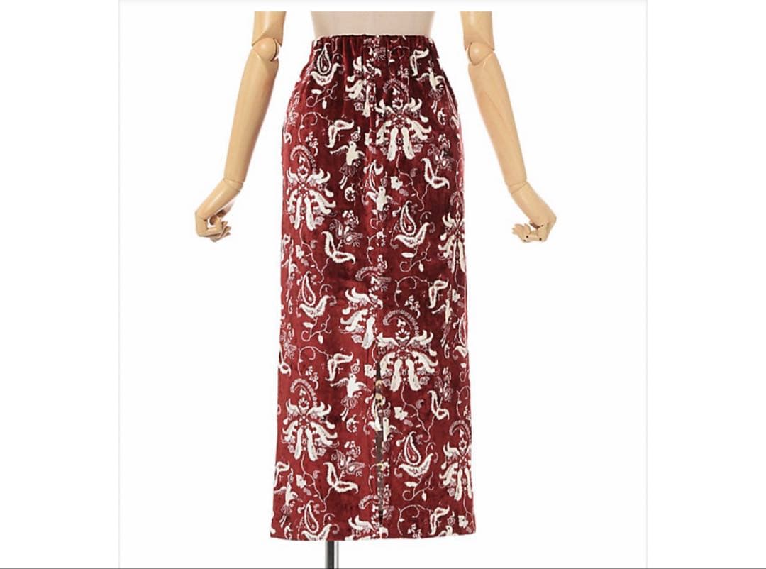 mame 25fw スカート　ベロア Velour Jersey I-Line Skirt(1 BLACK): Mame Kurogouchi: WOMENS