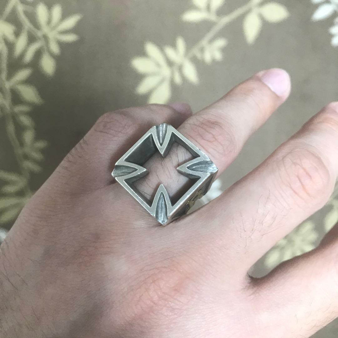 WEIRDO】【初期型ゴールドtype】アイアンクロスリング森下直哉同型