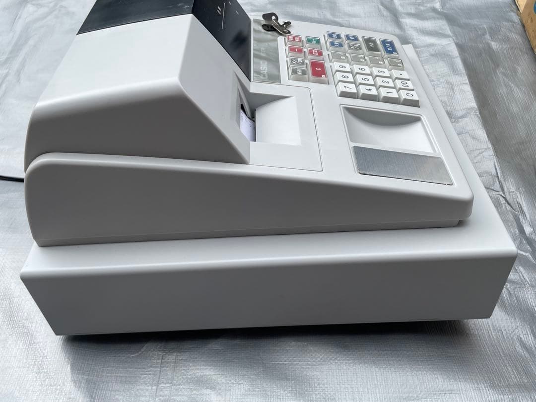 動作品】CASIO カシオ電子レジスター 107ER 本体・鍵・取扱説明書付